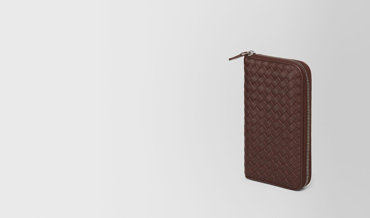 dark barolo intrecciato zip-around wallet landing