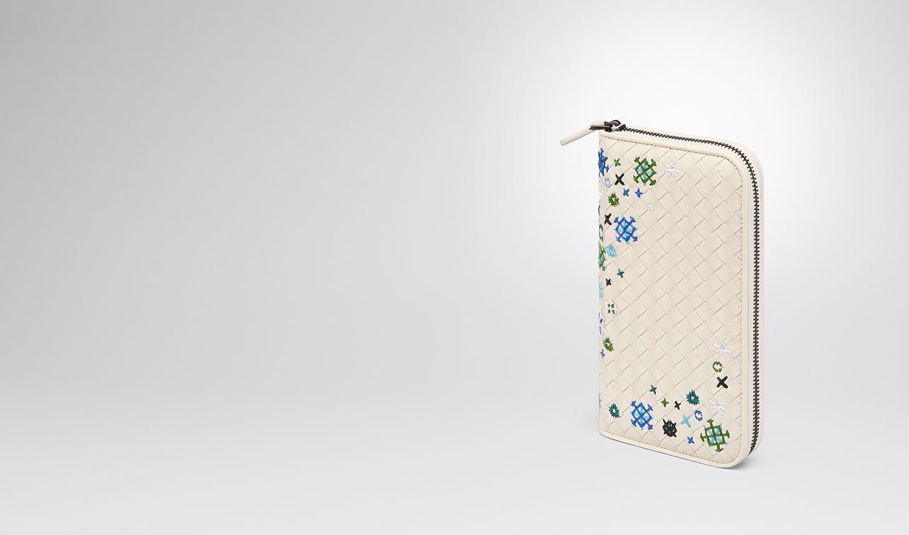 mist intrecciato meadow flower zip-around wallet landing