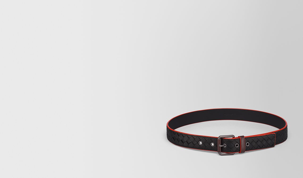 nero intrecciato nappa belt landing
