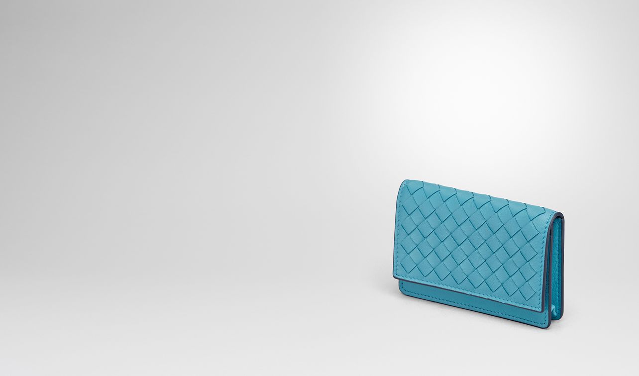 cobalt intrecciato nappa card case landing