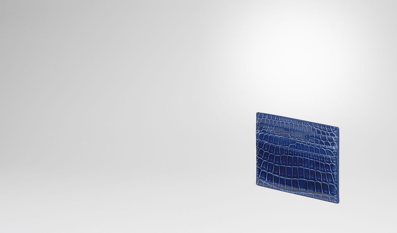 cobalt blue crocodile card case landing