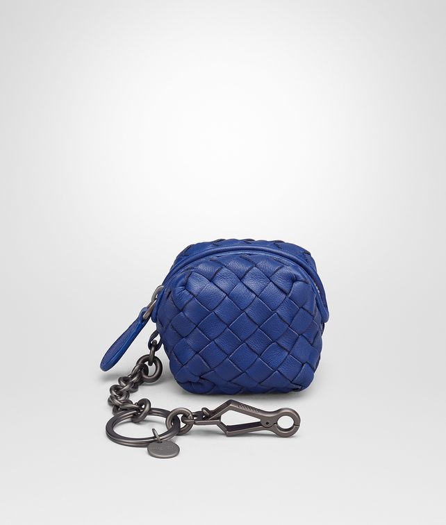 BOTTEGA VENETA COBALT INTRECCIATO NAPPA KEY RING Keyring or Bracelets E fp