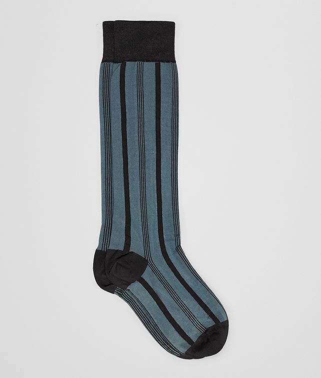 BOTTEGA VENETA DARK AQUA SILK SOCK Socks Woman fp