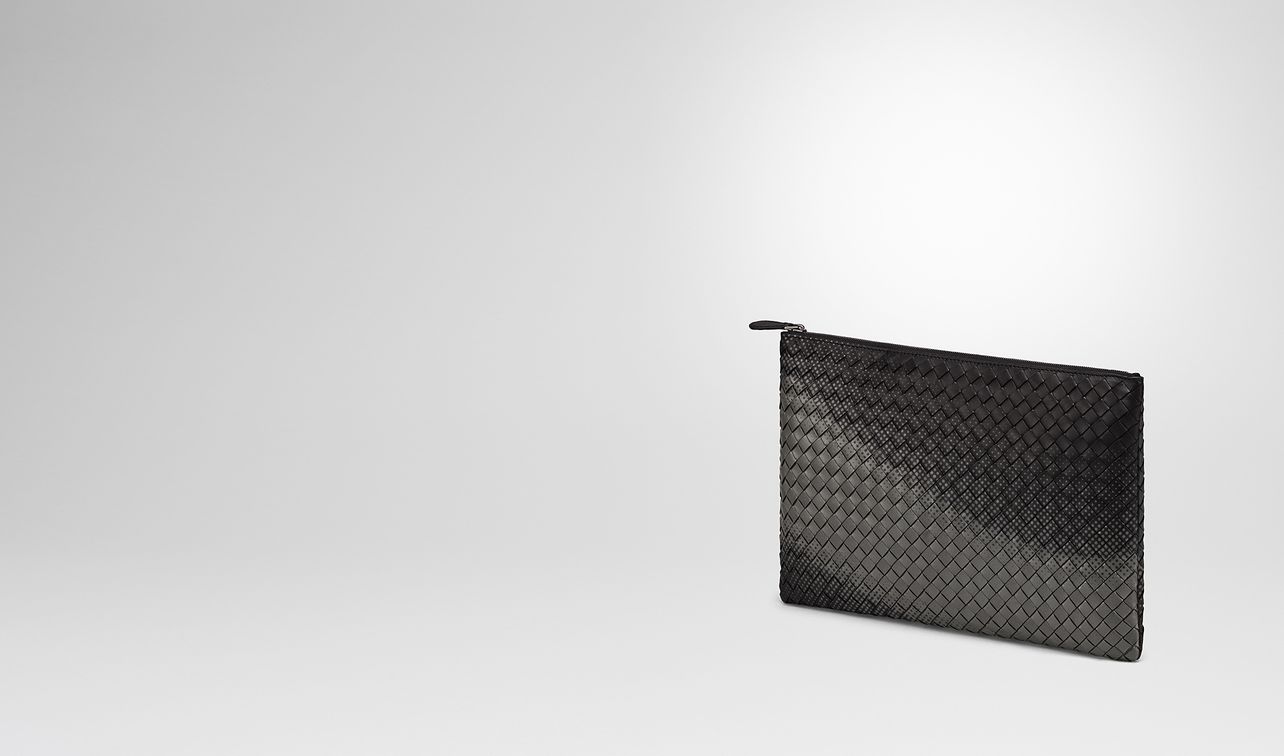 nero intrecciato nappa galaxy pouch landing