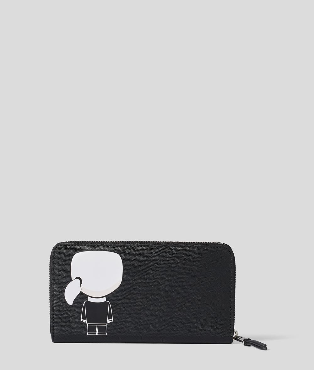 KARL LAGERFELD K/Ikonik Zipper Around Wallet Wallet Woman d