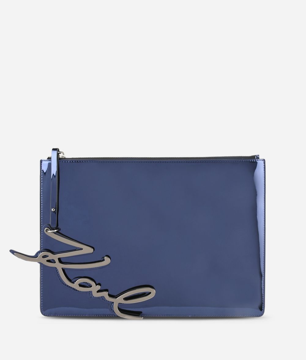 KARL LAGERFELD K/Signature Gloss Pouch Minaudière Woman f