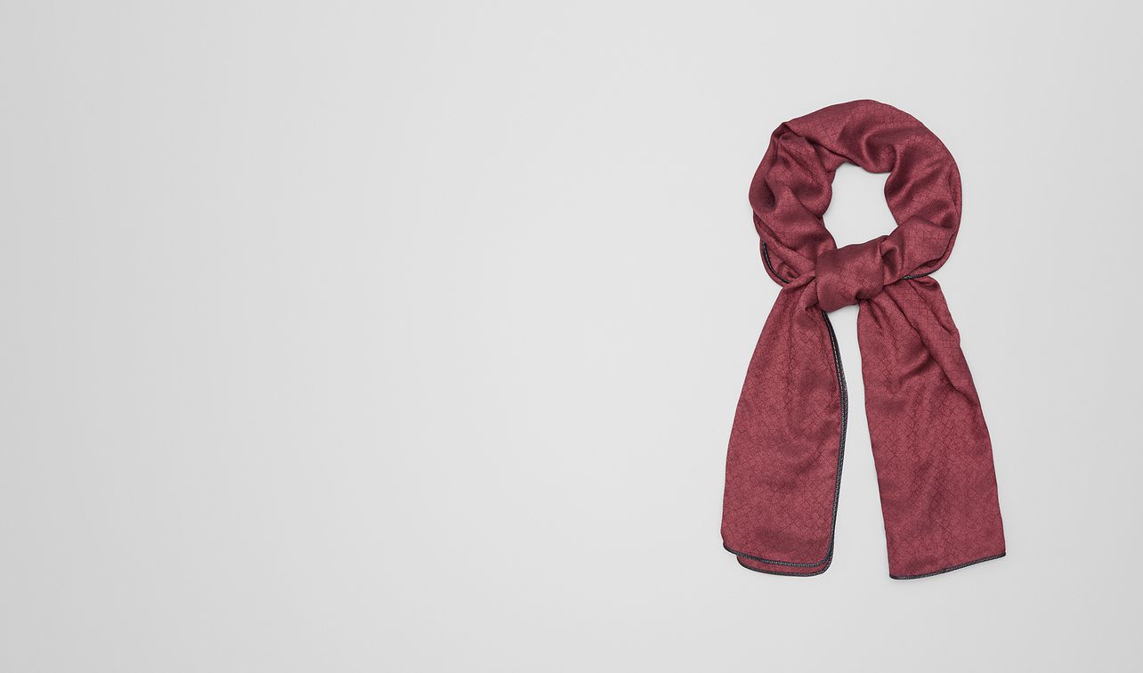 amaranth silk scarf landing