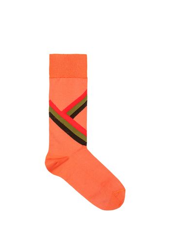 Marni Ankle sock in pink cotton and nylon jacquard Woman
