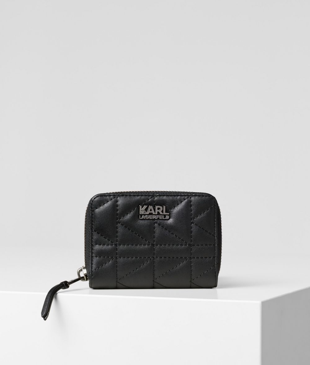 KARL LAGERFELD Petit portefeuille zippé K/Kuilted Portefeuille Femme f