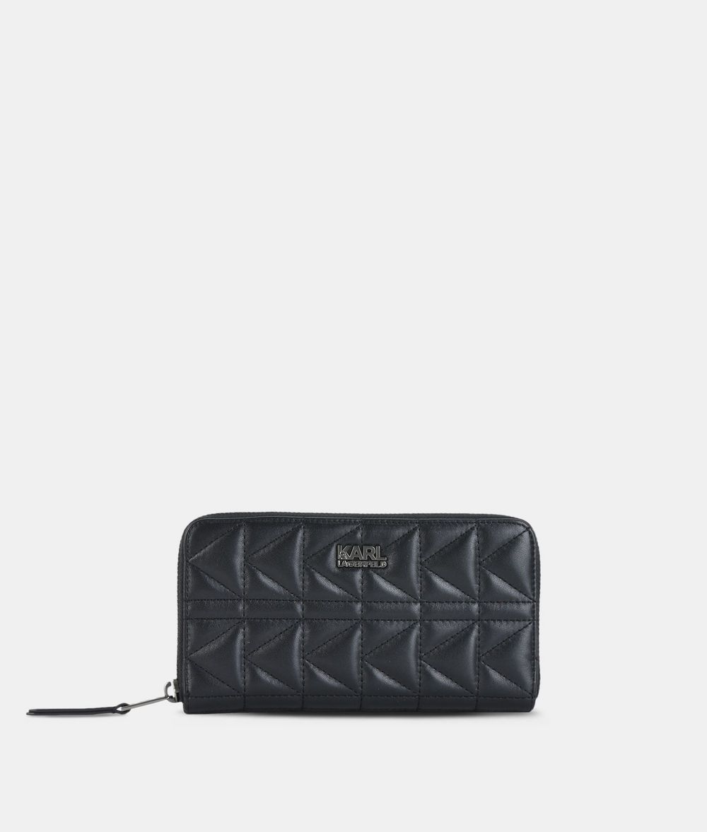 KARL LAGERFELD K/Kuilted Zip-Around Wallet Wallet Woman f