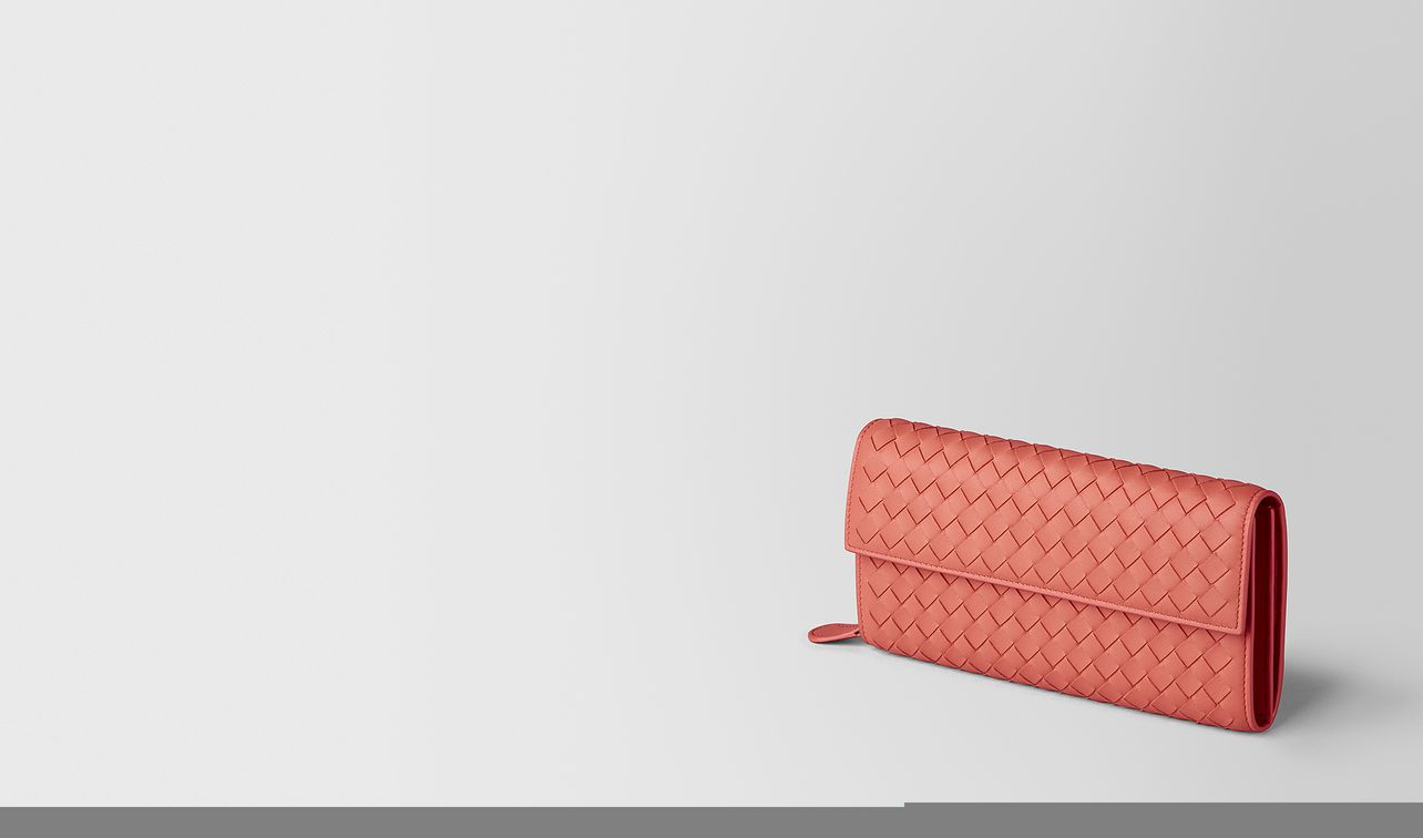hibiscus intrecciato nappa continental wallet landing