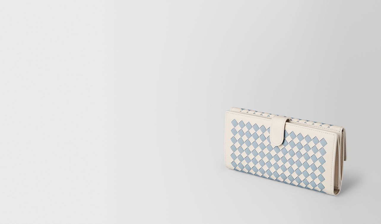 mist arctic intrecciato palio continental wallet landing