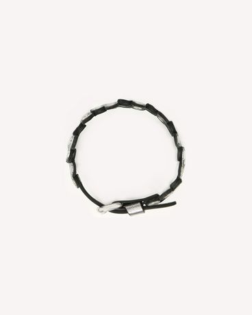 REDValentino FLOWER PUZZLE LEATHER BRACELET