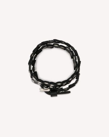 REDValentino FLOWER PUZZLE LEATHER BRACELET
