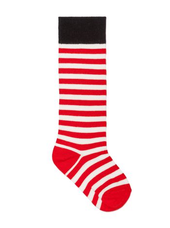 Marni SOCKS IN STRIPED WHITE AND RED RIBBED COTTON Woman
