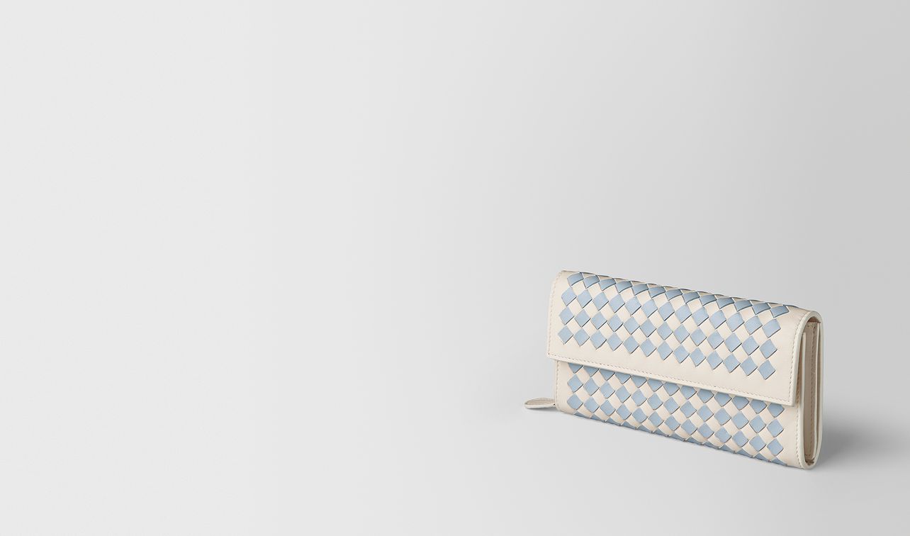 mist arctic intrecciato palio continental wallet landing