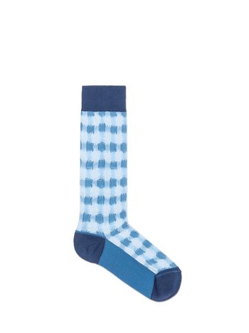 Marni Socks in blue cotton gingham jacquard  Woman