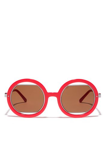 Marni Marni SUNRISE sunglasses in coral acetate Woman