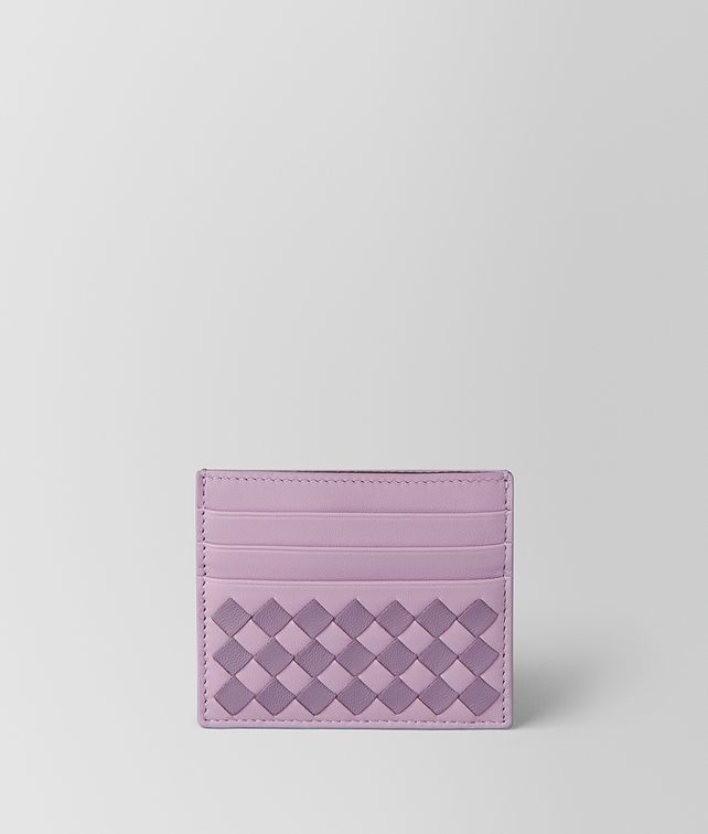 BOTTEGA VENETA PARME LILAC INTRECCIATO PALIO CARD CASE Card Case or Coin Purse E fp
