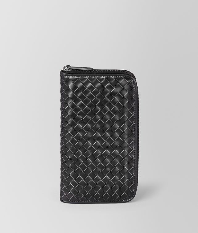 BOTTEGA VENETA ZIP AROUND IN METAL BRUSH Large Wallet Man fp