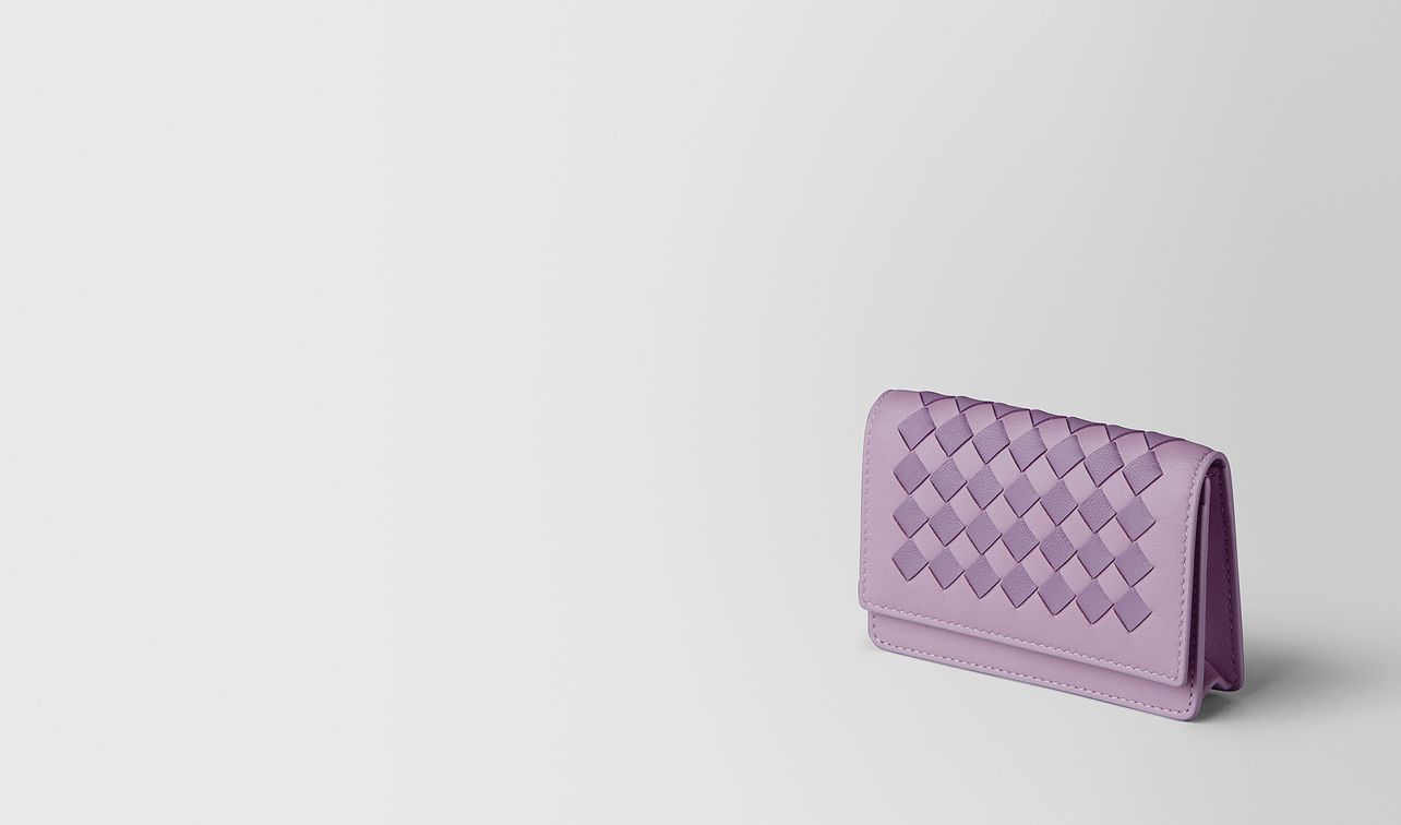 parme lilac intrecciato checker card case landing