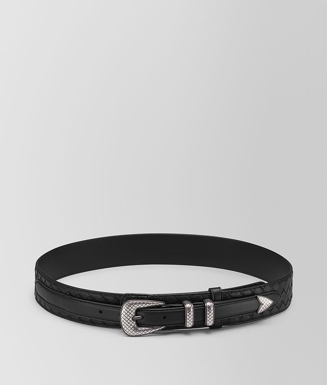 BOTTEGA VENETA NERO INTRECCIATO NAPPA BELT Belt Man fp