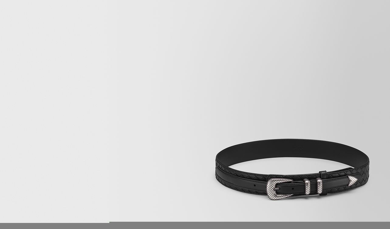 nero intrecciato nappa belt landing