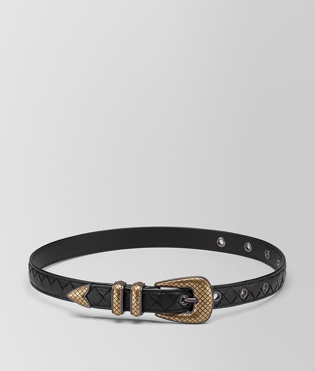 BOTTEGA VENETA CINTURA IN INTRECCIATO NAPPA NERO Cintura Donna fp