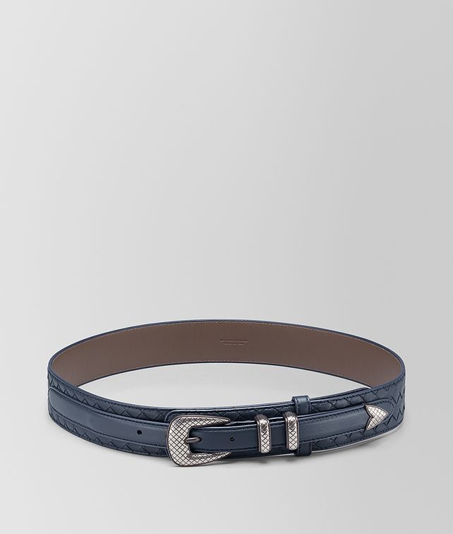 BOTTEGA VENETA DENIM INTRECCIATO NAPPA BELT Belt Man fp