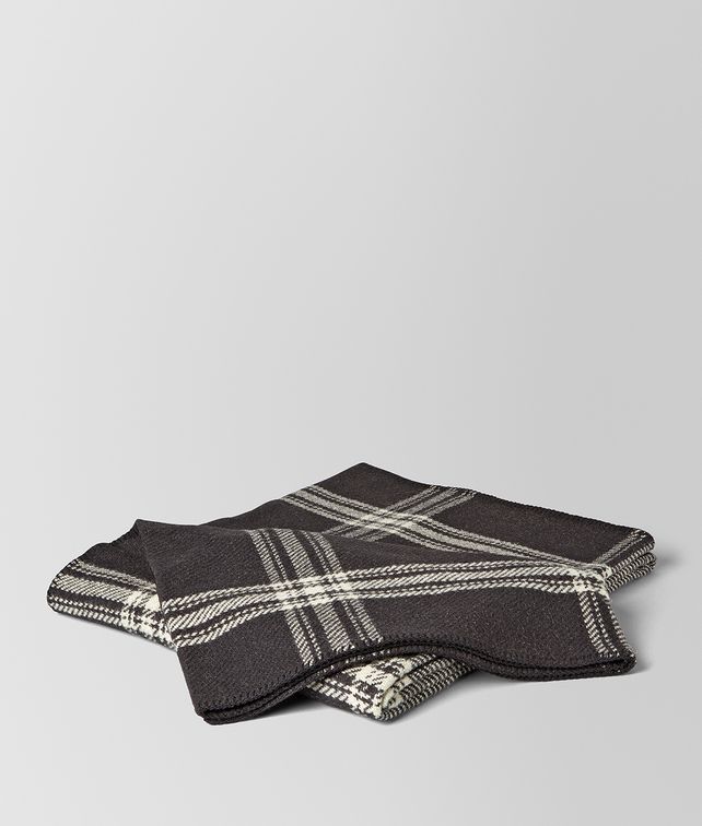 BOTTEGA VENETA BLACK BEIGE WOOL CLYDE BLANKET BLANKET E fp