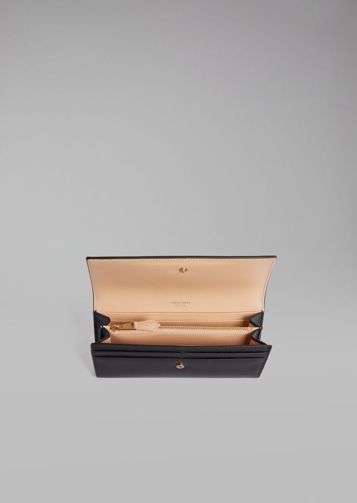 Billetera con cremallera de piel Billetera con cremallera de piel