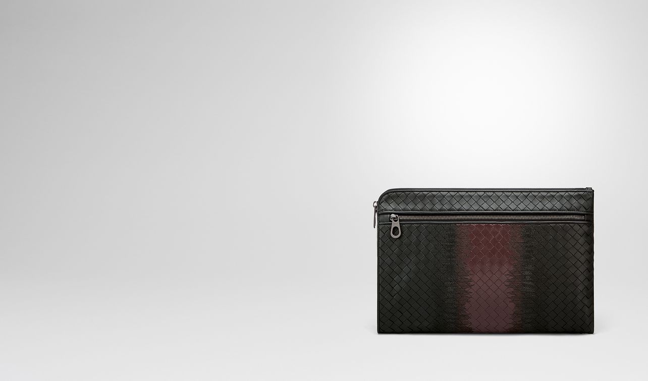 nero intrecciato nappa document case landing