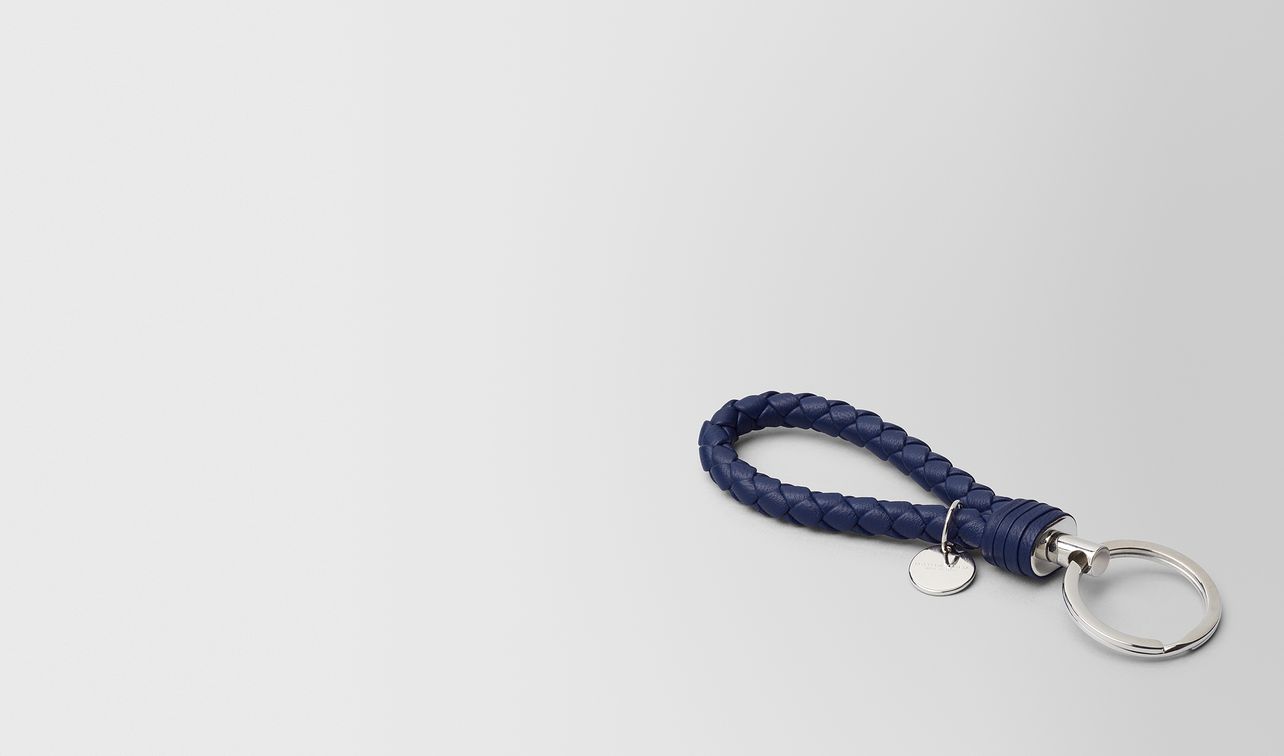 porte-clés en cuir nappa intrecciato atlantic landing