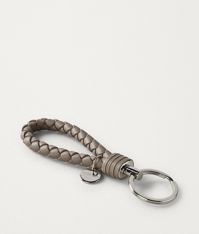 BOTTEGA VENETA LIMESTONE INTRECCIATO NAPPA KEY HOLDER Keyring or Bracelets E fp
