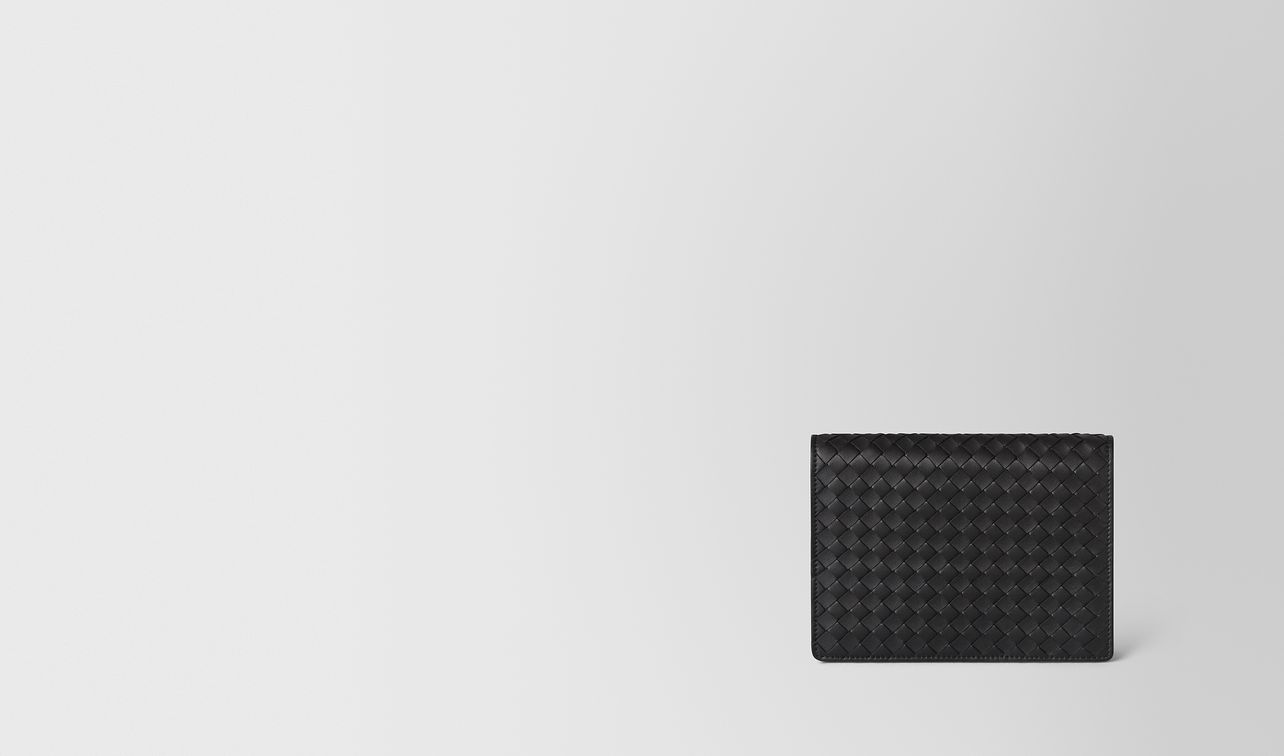 nero intrecciato nappa chain wallet landing
