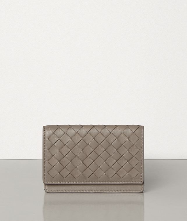BOTTEGA VENETA LIMESTONE INTRECCIATO NAPPA CARD CASE Card Case E fp