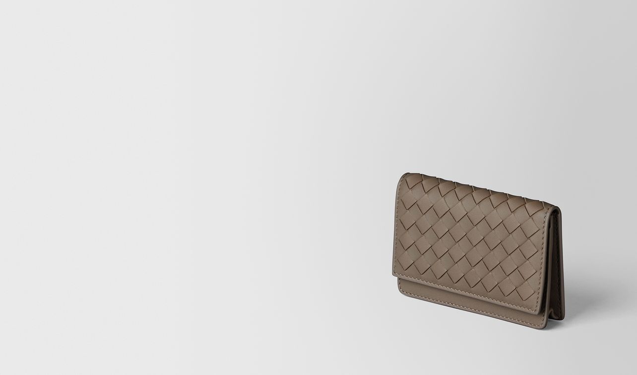 limestone intrecciato nappa card case landing