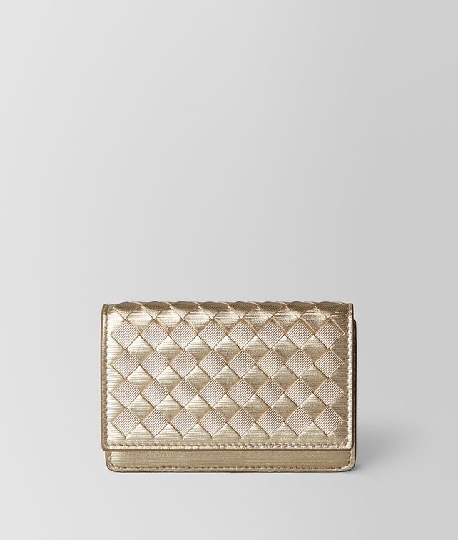 BOTTEGA VENETA PLATINO INTRECCIATO GROS GRAIN CARD CASE Card Case E fp