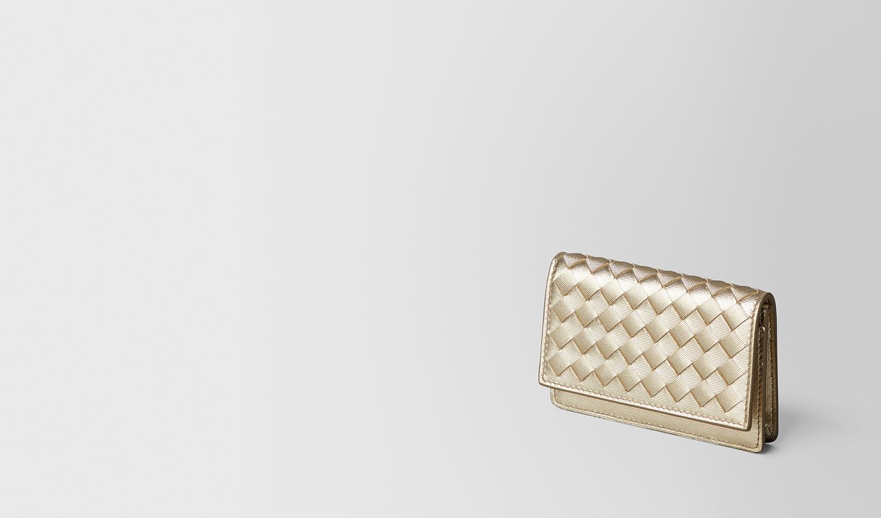 platino intrecciato gros grain card case landing
