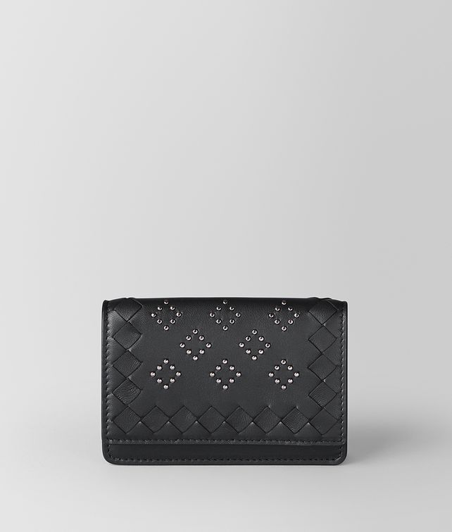 BOTTEGA VENETA NERO NAPPA MICROSTUDS CARD CASE Card Case E fp
