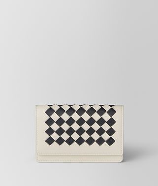 MIST/NERO INTRECCIATO CHECKER CARD CASE
