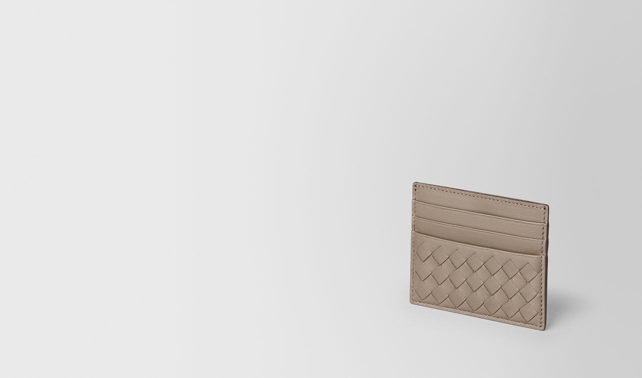 porta carte in intrecciato nappa limestone landing