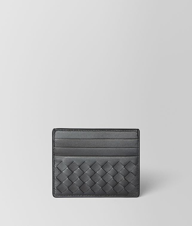 BOTTEGA VENETA ANTIQUE SILVER INTRECCIATO NAPPA CARD CASE Card Case E fp