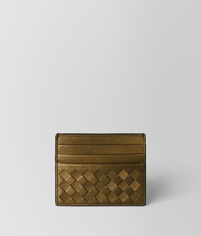 BOTTEGA VENETA DARK GOLD INTRECCIATO NAPPA CARD CASE Card Case E fp
