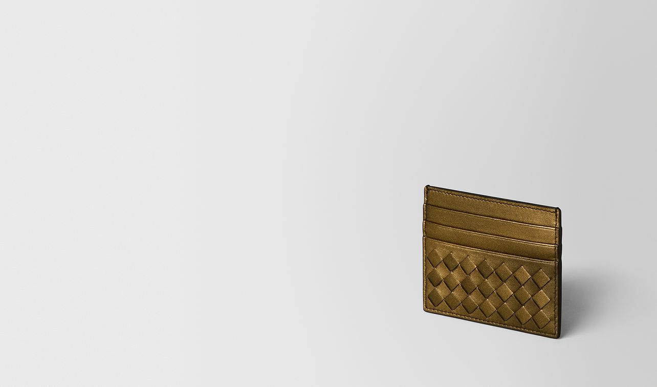 dark gold intrecciato nappa card case landing