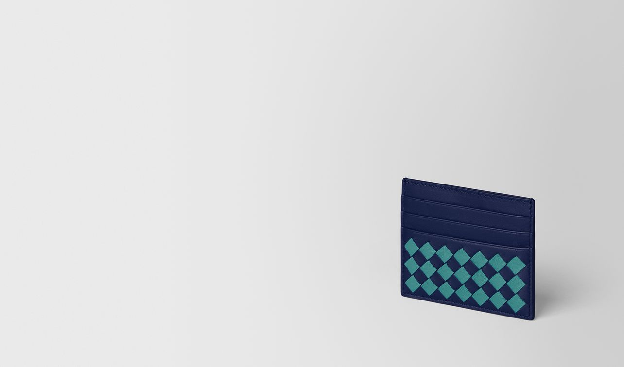 atlantic/aqua intrecciato checker card case landing