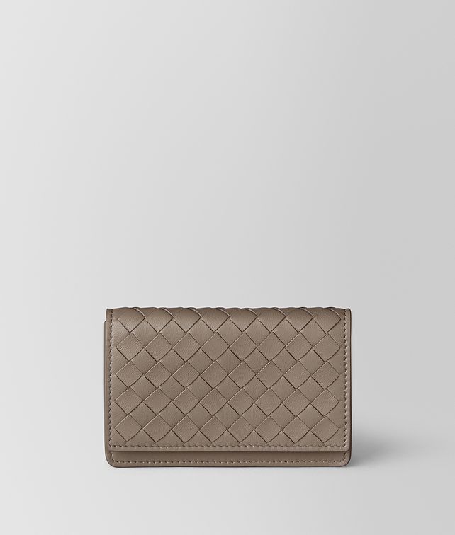 BOTTEGA VENETA LIMESTONE INTRECCIATO NAPPA CARD CASE Card Case E fp