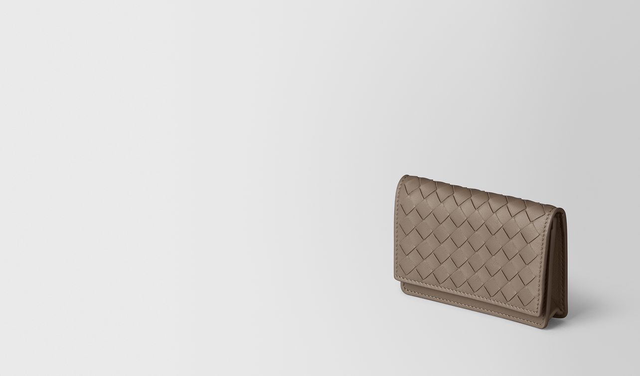 limestone intrecciato nappa card case landing