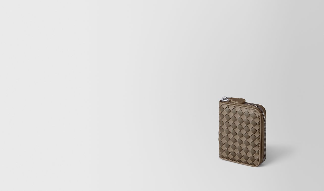 limestone/steel intrecciato checker coin purse landing