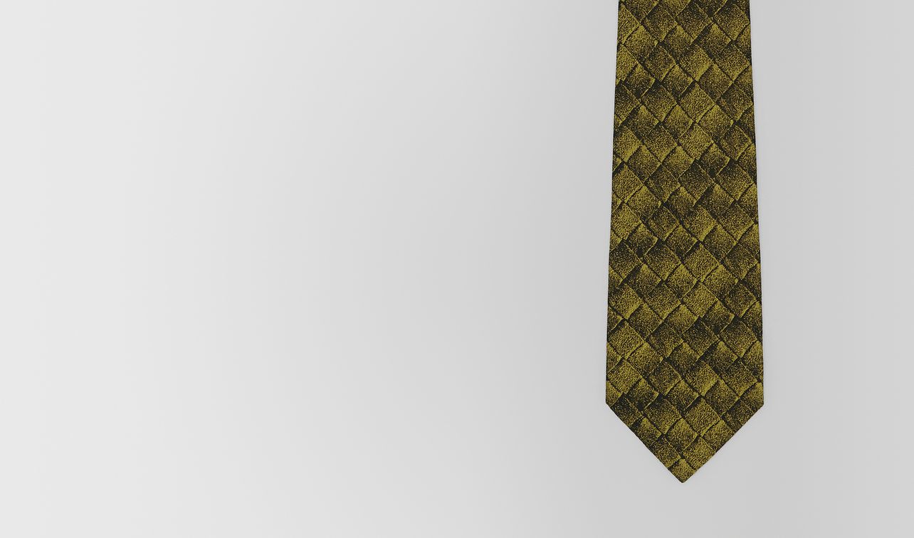 chartreuse/nero silk tie landing
